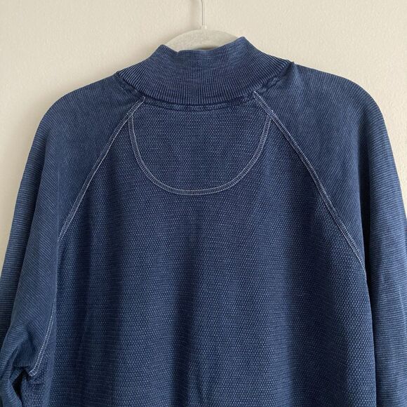 Tommy Bahama Mens Size XL Blue 1/4 Zip Cotton Knit Pullover Sweater Longsleeve - Picture 6 of 8
